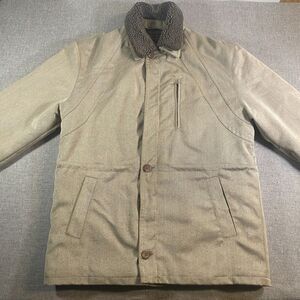 Utex Flannel Lined Chore Jacket Mens Size Medium Grey‎ Wool Blend Field